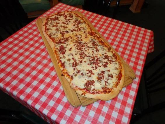Football pizza at Luigi's Pizza & Pasta in Peshtigo, WI 33484