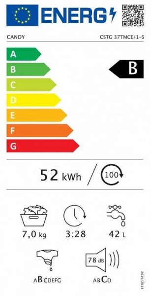Pračka Candy CSTG 37TMCE/1-S + 15 let záruky na motor