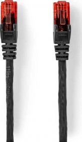 Nedis Cat 6 kabel RJ45 Zástrčka U/UTP 20.0 m Venkovní Kulatý PE Černá