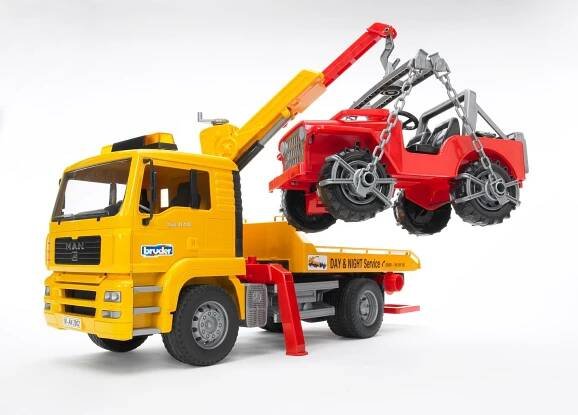 Odtahová služba MAN TGA + JEEP - Bruder 2750