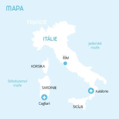 Itálie mapa