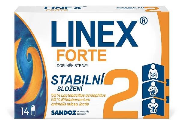 Linex Forte probiotika s prebiotiky 14 kapslí