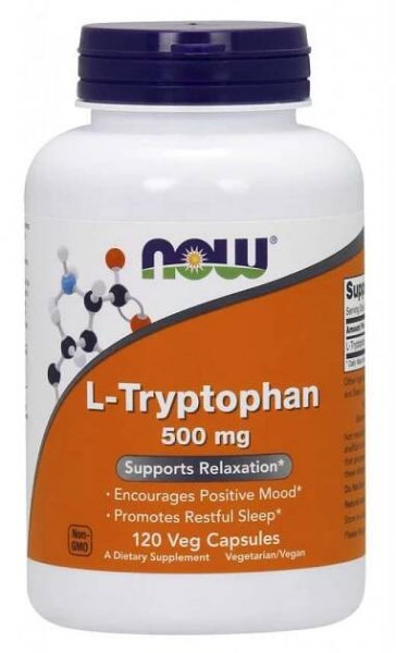 Now Foods L-Tryptophan 500 mg 120 cps.