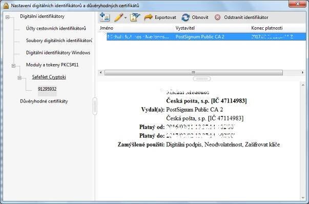 Zprovoznění podpisu z tokenu iKey 4000 v Adobe Acrobat Reader DC 