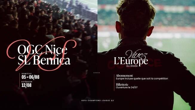 OGC Nice will play Benfica!