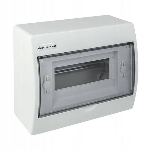 ROZVADĚČ NT 12MOD W205 mm S311 mm G95 mm IP40 PRŮHLEDNÉ DVEŘE PLAST