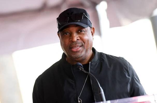US rapper Chuck D speaks during the Hollywood Walk of Fame star ceremony for US rapper and actor Ice-T in Hollywood, California, on February 17, 2023. (Photo by VALERIE MACON / AFP) (Photo by VALERIE MACON/AFP via Getty Images)