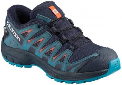 Salomon XA Pro 3D CSWP J 406433 navy blazer/mallard blue dětské nízké nepromokavé boty