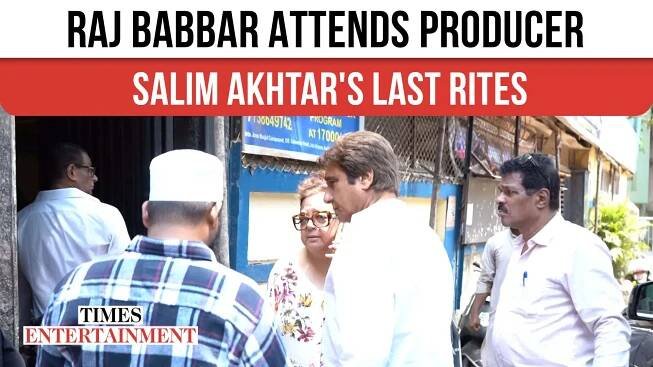 Raj Babbar Attends Producer Salim Akhtar's Last Rites