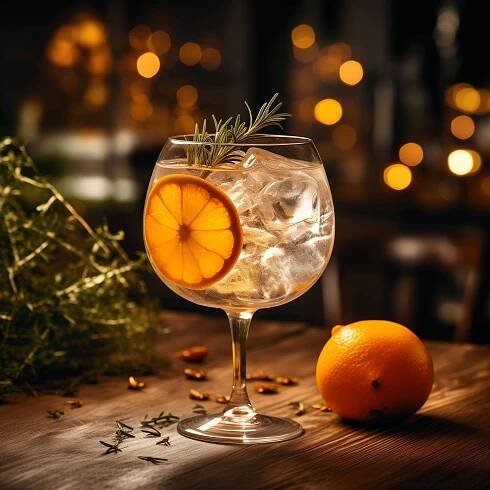 Spanish Gin and Tonic Cocktail Recipe - A Spanish Gin and Tonic is refreshing, aromatic, and complex. The botanicals from the gin are accentuated by the garnishes, creating a harmonious blend of flavors that's both bright and sophisticated. Orange Gin And Tonic, Gin And Tonic Photography, Irish Vegetable Soup, Classic Gin And Tonic, Botanical Gin And Tonic, Gin Botanicals, Gin And Tonic Grapefruit, Spanish Cocktails, Cocktail Gin