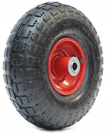 Kolo 3.50-4 fi 16 mm, ráfek červený