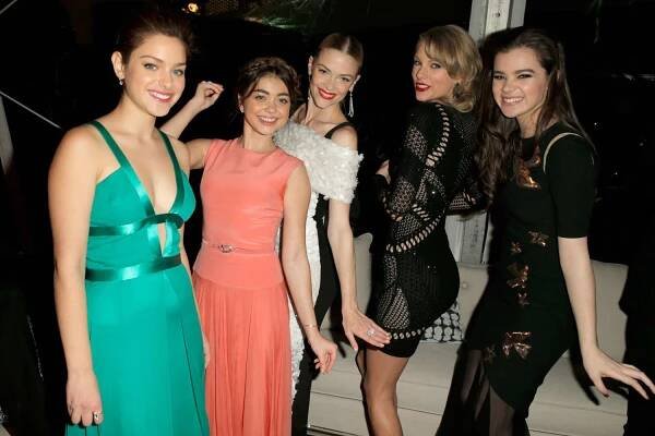 Odeya Rush, Jaime King, Taylor Swift and Hailee Steinfeld attend The Weinstein Company & Netflix's 2014 Golden Globes After Party presented by Bombardier, FIJI Water, Lexus, Laura Mercier, Marie Claire and Yucaipa Films at The Beverly Hilton Hotel on January 12, 2014
