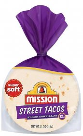 Mission, Street Taco Flour Tortillas Mini Soft, 12 ct