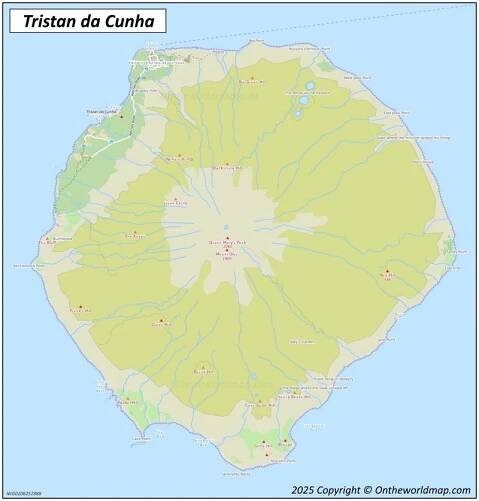 Map of Tristan da Cunha