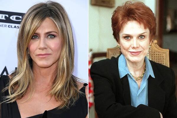 Jennifer Aniston and her mom Nancy Dow