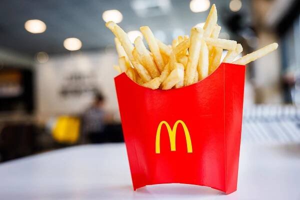 McDonald's french fries on June 08, 2024 in Bangkok, Thailand. International fast food chains such as McDonald's, KFC and Burger King are wildly popular in Southeast Asia, with the brands found in nearly every major city and town in the region, a reflection of the brands' global appeal and reach.