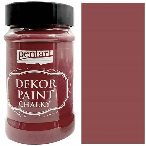PENTART křídová Barva na renovaci dřevěného nábytku DekorPaint 100ml BURGUNDY