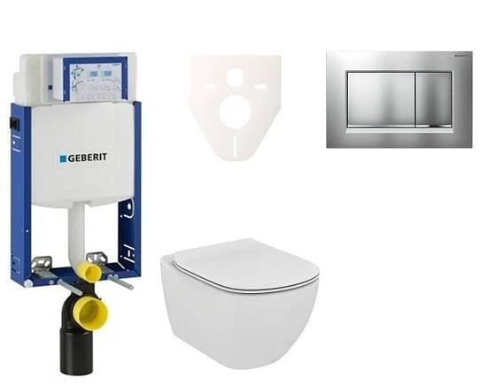 Cenově zvýhodněný závěsný WC set Geberit k zazdění + WC Ideal Standard Tesi 110.302.00.5NF7