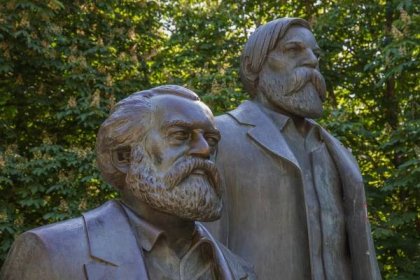 Karl Marx a Friedrich Engels — Stock obrázek