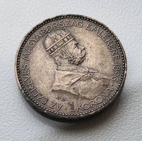1 korona 1896 K.B. pamětní (milénium)