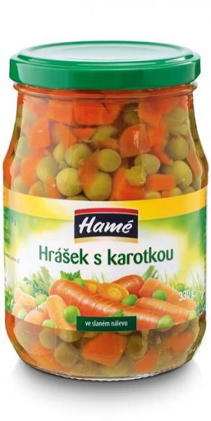 Hamé Hrášek s karotkou v mírně slaném nálevu 330g | BILLA e-shop