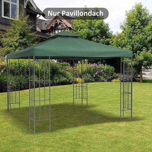 Střecha zahradního pavilonu Náhradní zastřešení Outsunny 3x3 m ZELENÁ Kód výrobce 01-0083