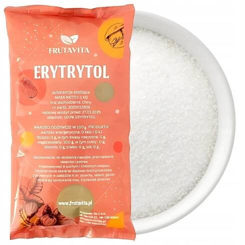 Erythritol 1000 g Cukr cukr Erytrol Přírodní sladidlo – Frutavita