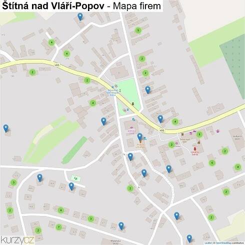 Štítná nad Vláří-Popov - mapy | Kurzy.cz