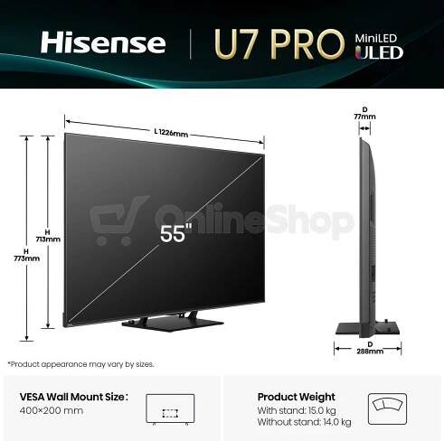 ULED Smart TV Hisense 55U7Q PRO