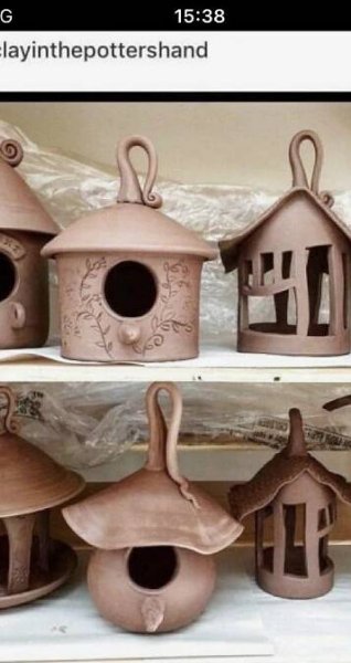 Handmade Ceramic Birdhouses for DIY Pottery