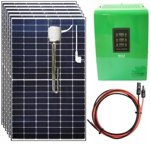 SOLÁRNÍ SADA PRO OHŘEV teplé UŽITKOVÉ VODY 3000W PANEL 6xPV + ohřívač