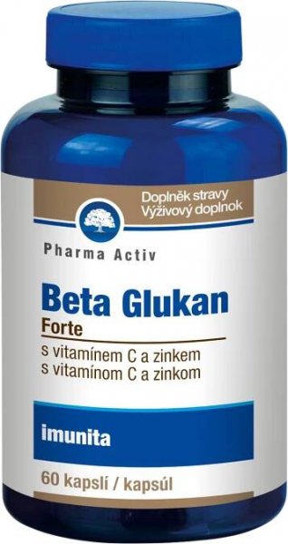 Pharma Activ BETA GLUKAN Forte s vitaminem C a zinkem 60 kapslí