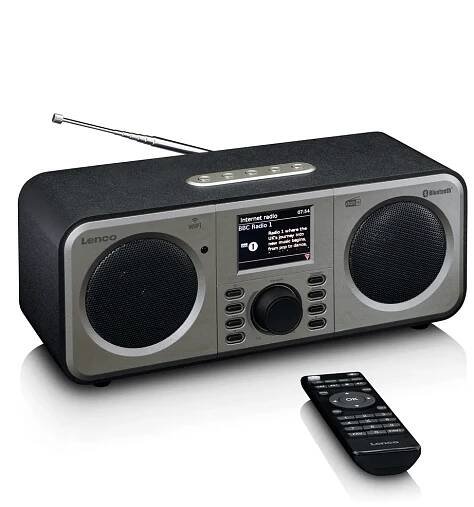 Lenco DIR-141 černá / Internetové Rádio / DAB+ / FM / WiFi / Spotify Connect / 10W / 3.5mm / BT 5.0