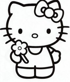 Hello Kitty z kwiatkiem