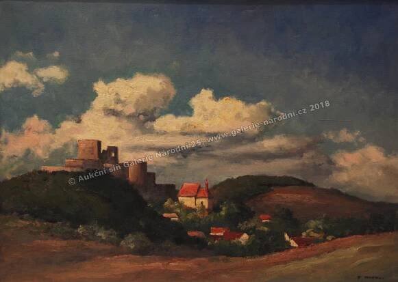 Aukce obrazů | Pohled na hrad Rábí | Michl František | Galerie Národní 25 s.r.o.