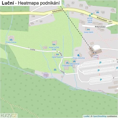 Mapa Luční - Firmy v ulici.