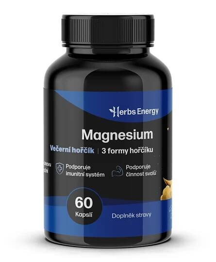 Herbyway Magnesium večerní hořčík, 60 cps.