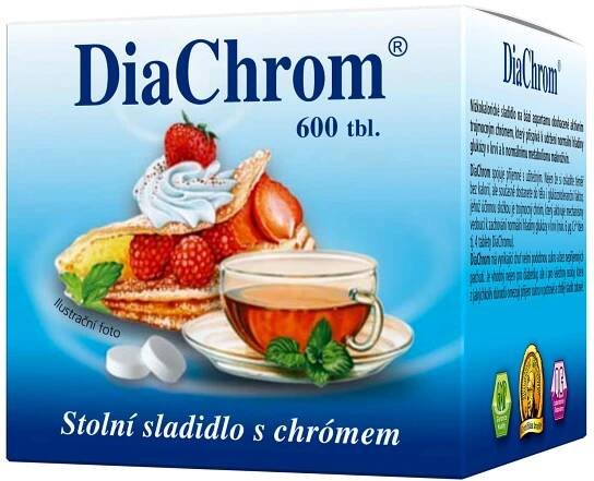 DiaChrom nízkokalorické sladidlo 600 tablet
