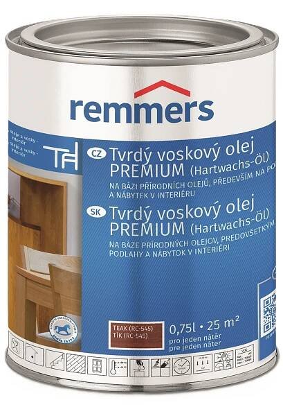 Remmers Tvrdý voskový olej Premium 0,75 l teak od 299 Kč