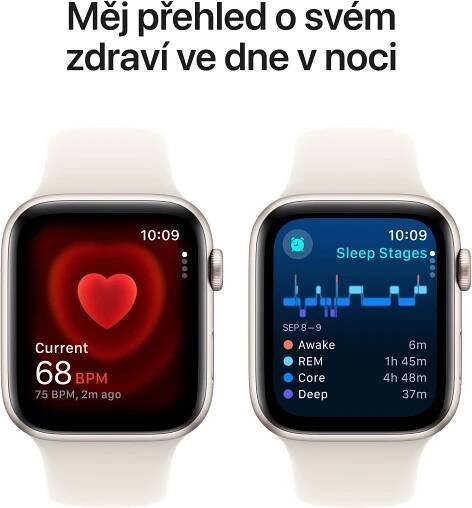Apple Watch SE 40mm Hvězdně bílý hliník s hvězdně bílým sportovním řemínkem - S/M