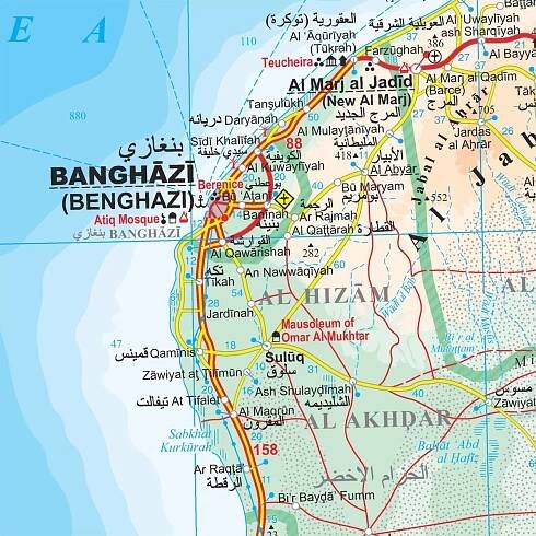 Libye (Libya) 1:1,75m mapa GIZI | International Travel Maps CZ