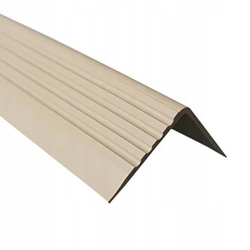 Schodišťový profil protiskluzový, PVC schodišťová špička, béžová 150cm, 50x42mm