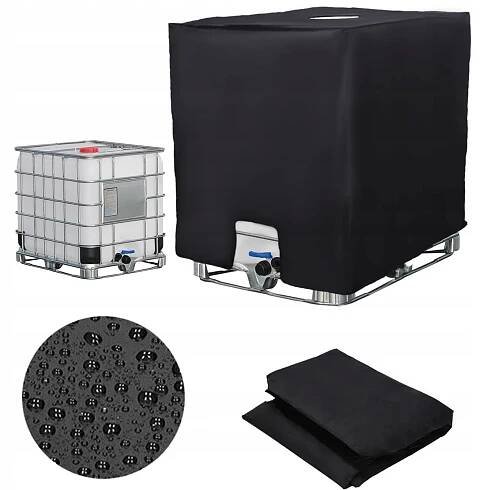 120x100 ČERNÁ PLACHTA KRYT NA MAUZER 1000L OBAL NÁDRŽKY NA VODU
