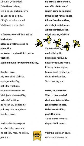 Básničky o včeličkách