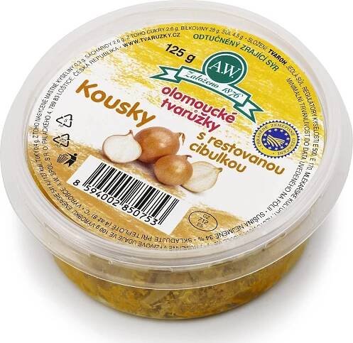A.W. Olomoucké tvarůžky kousky s restovanou cibulkou 125 g od 42 Kč