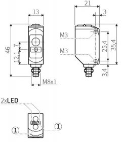 Diffuse reflection sensor (background suppr. 1-100mm) - AL005 