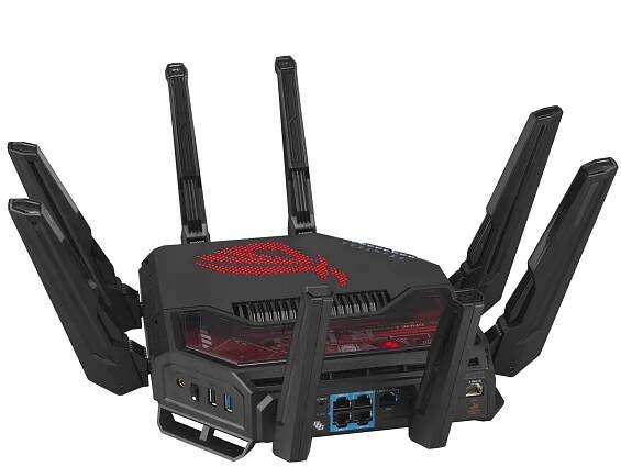 Router ASUS GT-BE19000 802.11be (Wi-Fi 7) Provozní standard LAN portů 10/100/1000 Mbps