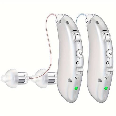 A Pair * Aid, * Aids For Seniors With Noise Cancelling, Invisible In-Ear Sound Amplifier, USB Charging Hearing Device
