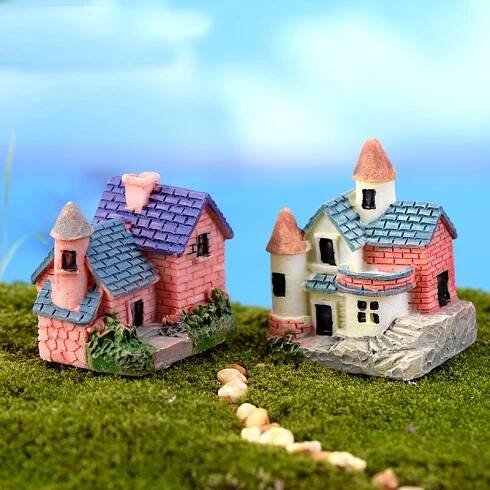 1ks Roztomilá vila Mini ozdoby Pryskyřice Řemesla Dárek Mikro Krajina Víla Miniatura Zahrada Gnome Moss T