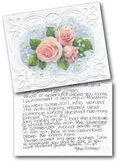 Testimonials - Schweitzer Linen